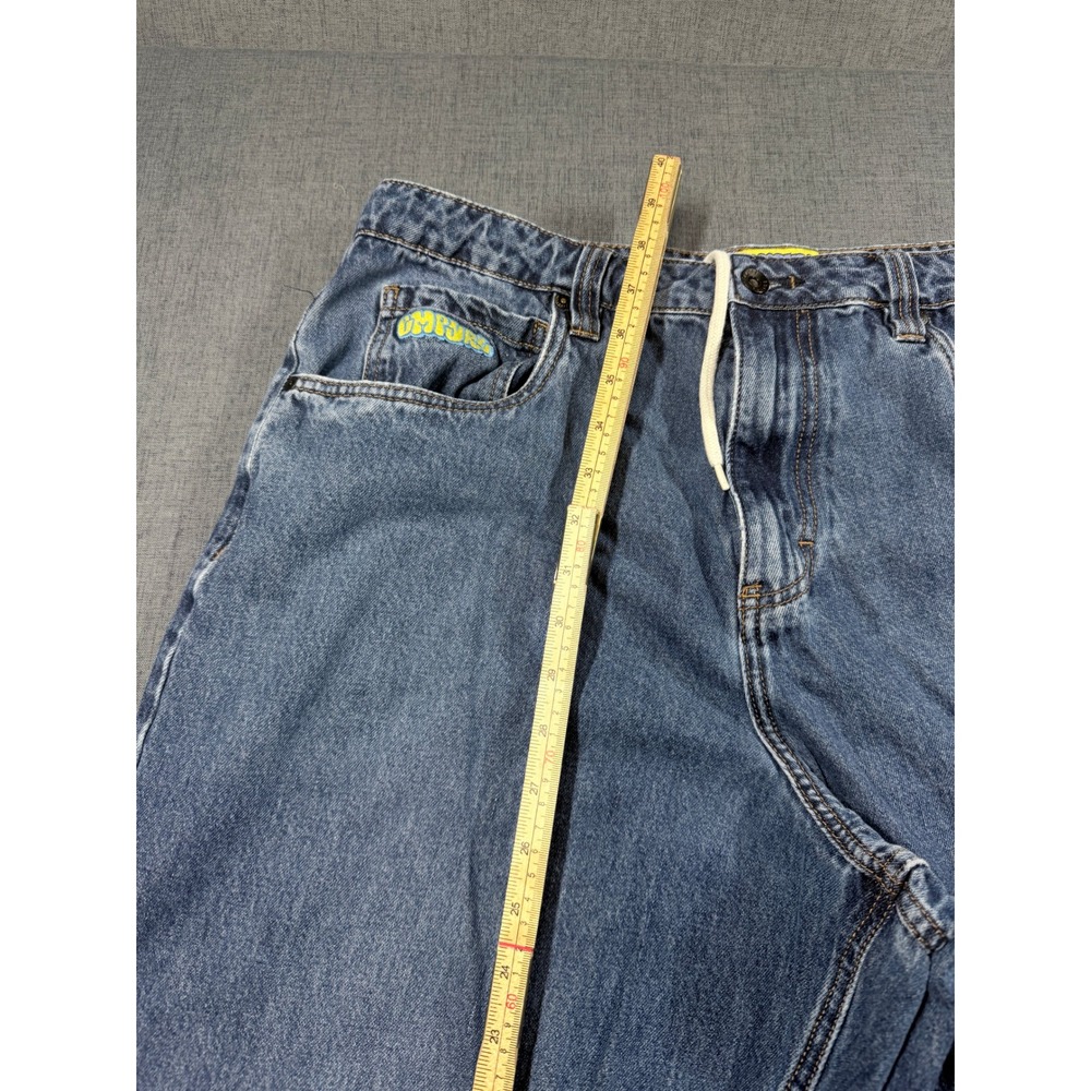 Empyre Loose Fit Blue Denim Skate Jeans Mens 34 Graphic Embroidered - Picture 3 of 11